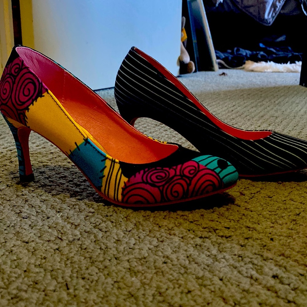 Jack and Sally Nightmare Before Christmas inspired heels size 7